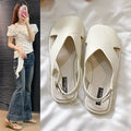 2026new arrival baotou roman sandals for women outwearsummerfrench baotou fairyfrench roman slippers for women
