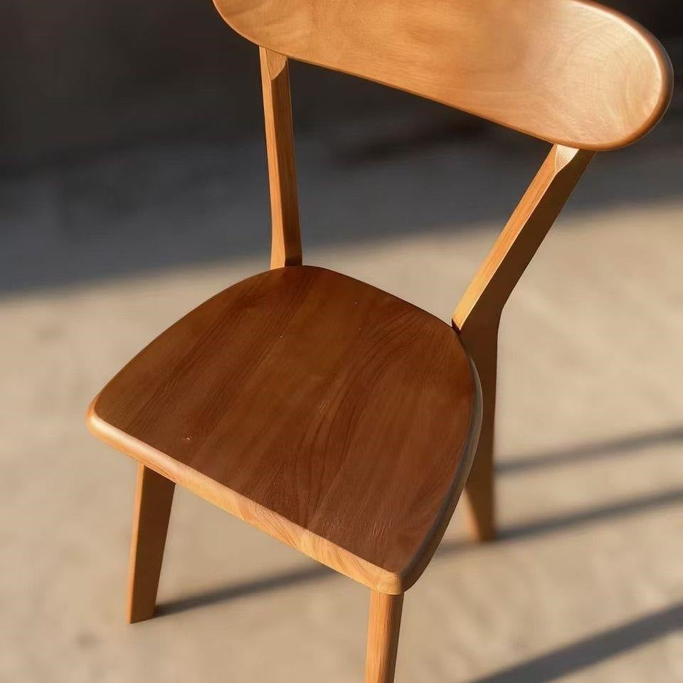 Solid wood dining chair - minimalist modern style - dining table and chair set - solid wood chair - simple home stool - dining backrest chair - louis style