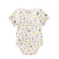 Baby romper spring autum triangle crawling short-sleeved male and female baby cotton 0-1 year old jumpsuit girl butt wrap