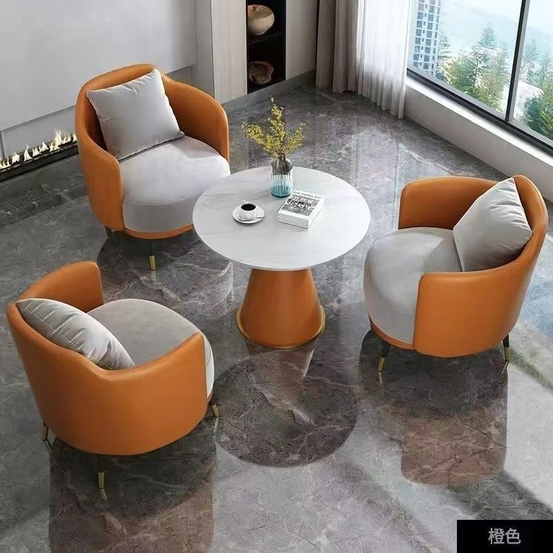 Hotel table and chair combination sales office reception table and chair shopping mall beauty salon casual single sofa coffee table combination