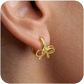 Export beautiful bows pendant earrings stylish ring earrings trendy new products for girls party holiday gifts