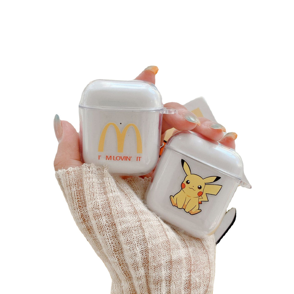"rich girl cartoon" apple earphone case - airpods transparent anti-drop airpods p bluetooth soft case (2nd generation)