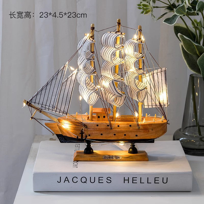 Smooth sailing sailboat model ornaments home decoration living room tv wine cabinet crafts graduate birthday gift