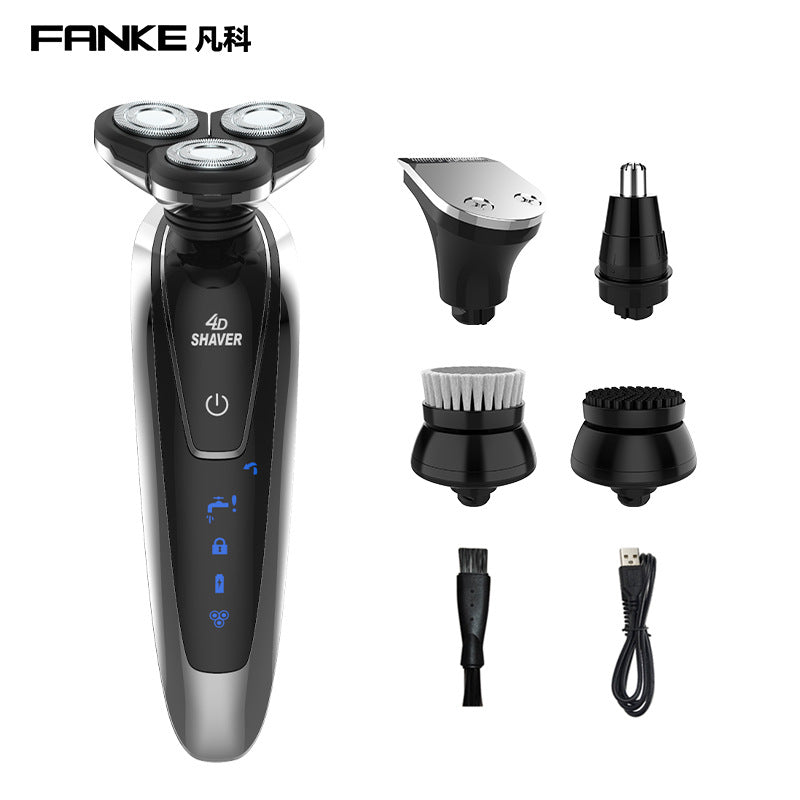 Three-blade electric shaver, fully washable, floating foil, usb rechargeable, wholesale set, quiet operation