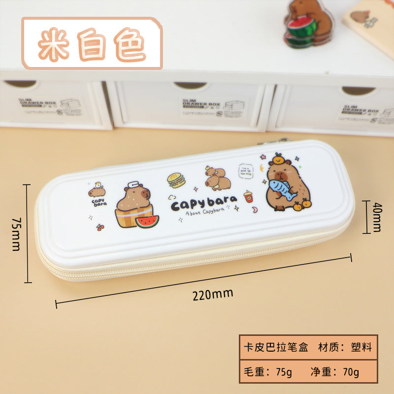 Pencil case large capacity high value kapibara student stationery box female simple style pencil case junior high school female super beautiful