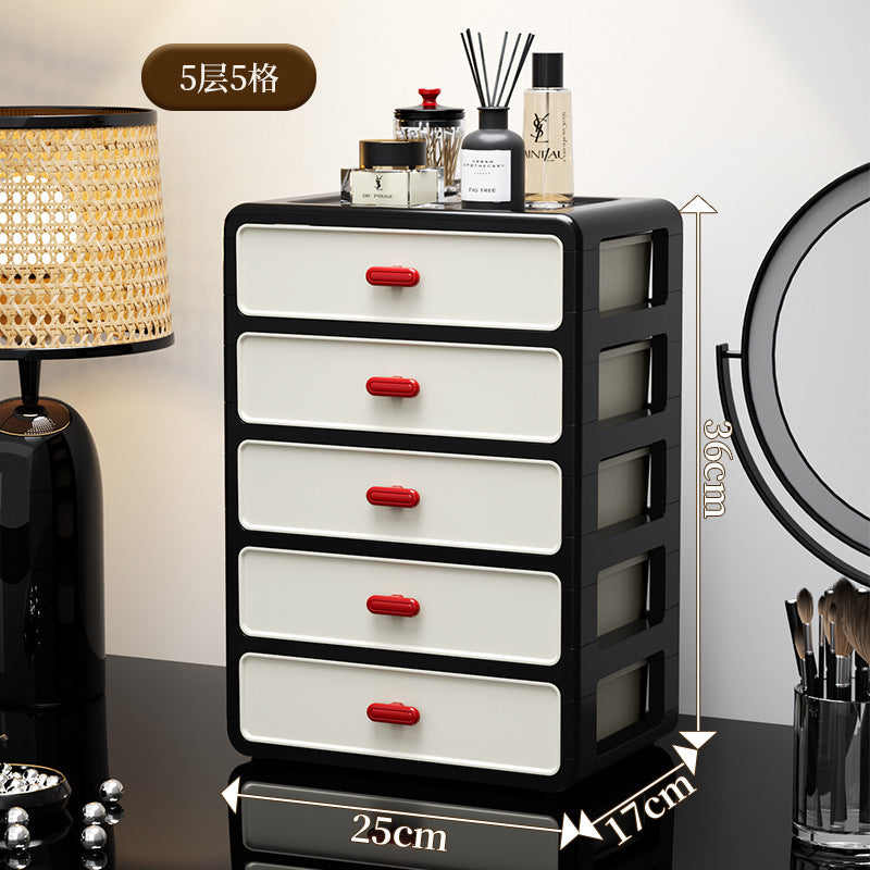 Friendly antique cosmetics storage box desktop dresser drawer type household bedroom sundries storage box