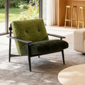 Italian minimalist living room retro solid wood casual chair designer modern casualaccessible luxury fabric single sofa chair