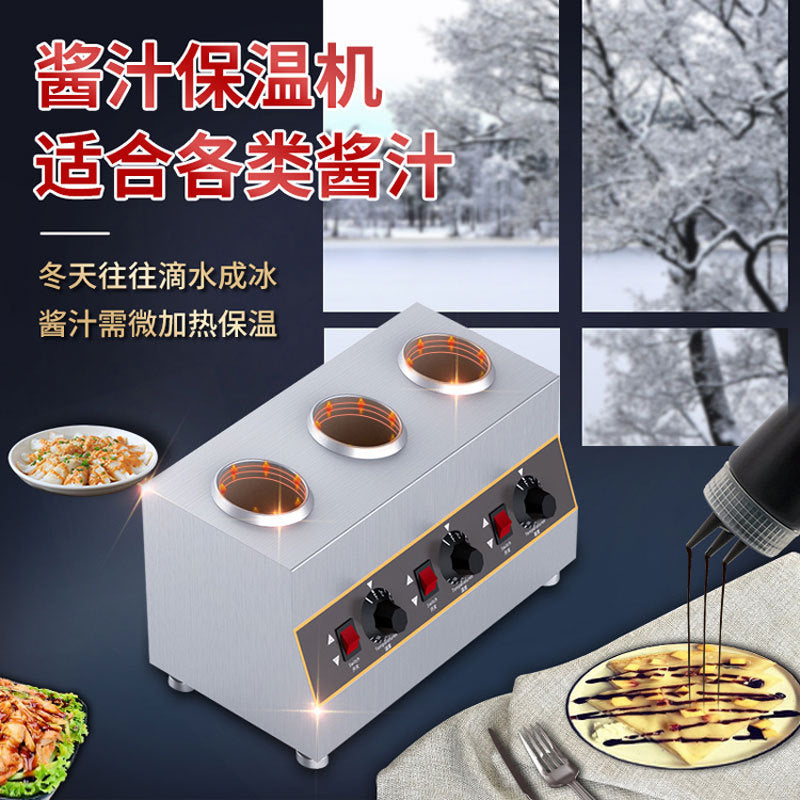 Sauce warmer machine commercial sauce machine thermostatic container chocolate sauce jam warmer stove heating single double three cylinder