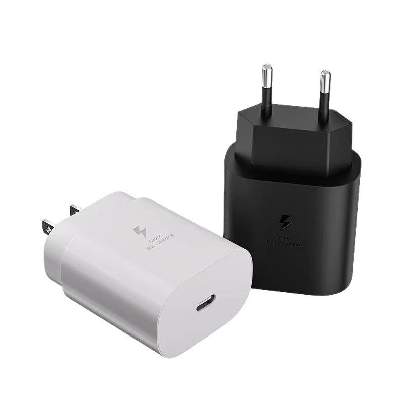 compatible samsung charger pd25/45w us/eu plug charging adapter for samsung s22/s23 mobile phones, fast charging head