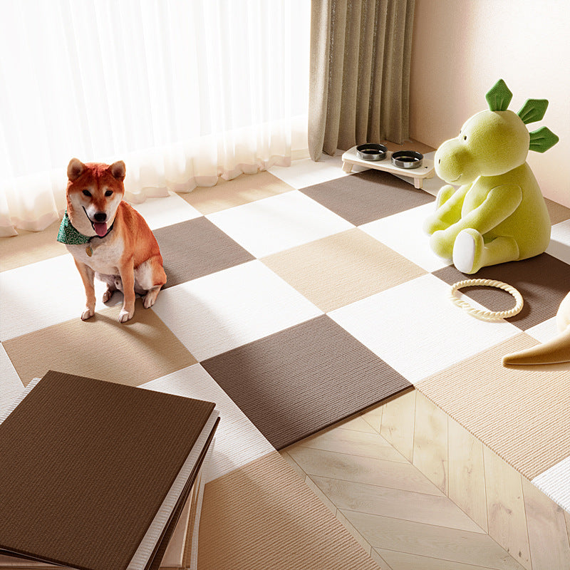 Stair sticker splicing square blanket glue-free non-slip living room bedroom children's room sound insulation floor mat cat scratch-resistant self-adhesive carpet