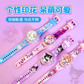 Kids' toy watch for girls, ages 2-3, my melody, cartoon, luminous electronic watch, rotating, cute for girls