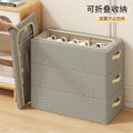 Interlock pattern installation-free home shoe storage box, thickened steel frame, foldable storage box, under-bed shoe organizer