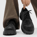 Derby shoes 2026new arrivalspringlow anklebootsmenretroworkwear shoesthick soleincreased breathable suede shoes