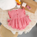 Baby summer thin strawberry bag butt clothes newborn clothes one-piece baby triangle haki summer clothes full month hundred days