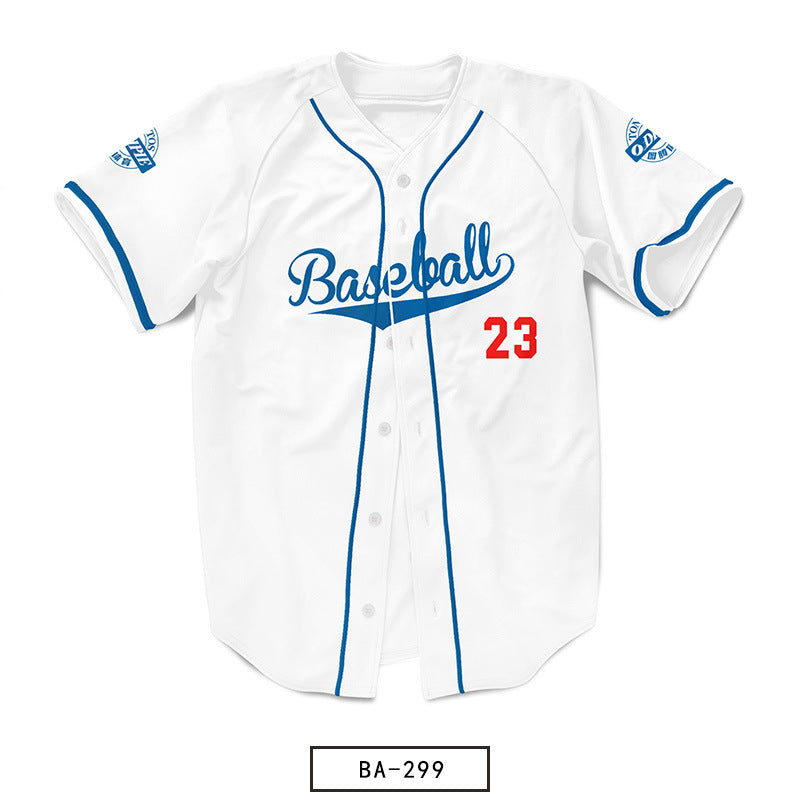Sublimation custom American baseball jersey sports jacket sticker embroidered softball jersey competition men's and women's baseball jersey printing