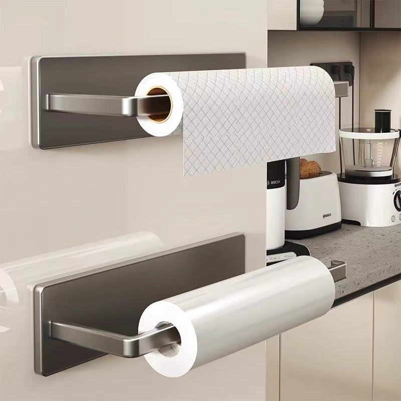 Paper for kitchen tissue holder No punching Cabinet Roll paper holder Shelf Roll paper plastic wrap rag Storage hanger