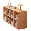 Solid wood storage rack floor-standing wall bookcase combination storage cabinet kindergarten cabinet storage cabinet for home plaid cabinet