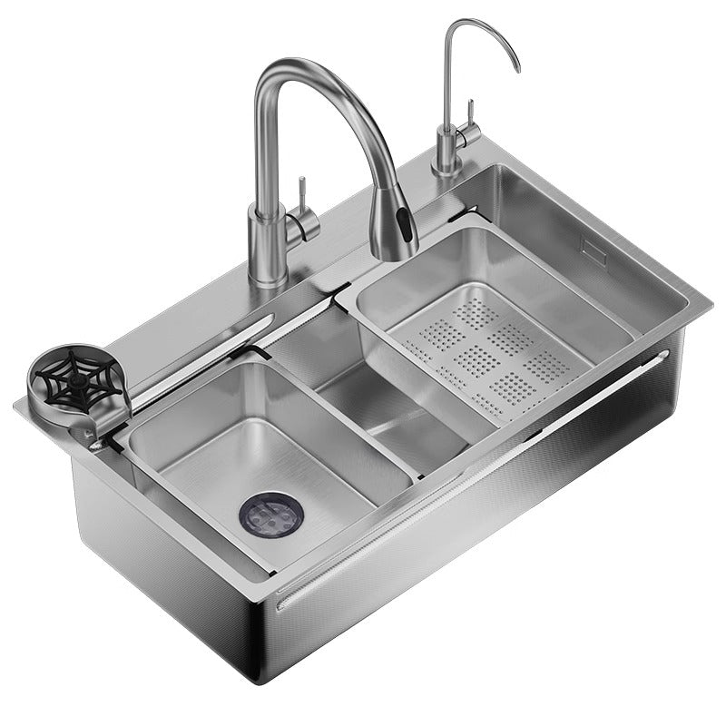 For homethickened sink large single slot 4.0 millet grain embossed 304 stainless steel kitchen sink undercounter sink