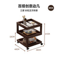 【factory direct】three-tier 40cm walnut finish rainbow style