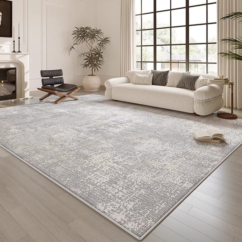 Carpet living room no-wash and wipeable accessible luxury italian normcorecasual gray sofa coffee table floor mat full floor large area
