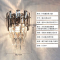 Postmodern crystal wall lamp - luxury champagne gold bedroom bedside light - creative living room tv background wall corridor lighting