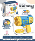 hot selling 40-hole space light bubble machine mini version gatling electric bubble blowing handheld kids toys