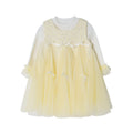 Girls' dress - new autumn  collection: stylish and sweet mesh skirt, chanel-inspired patchwork dress with bow detail, perfect for special occasions