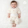 Baby pajamas mocotton thin style kids' loungewear summer boys' and girls' three-quarter sleeve air conditioning suit high-waisted set