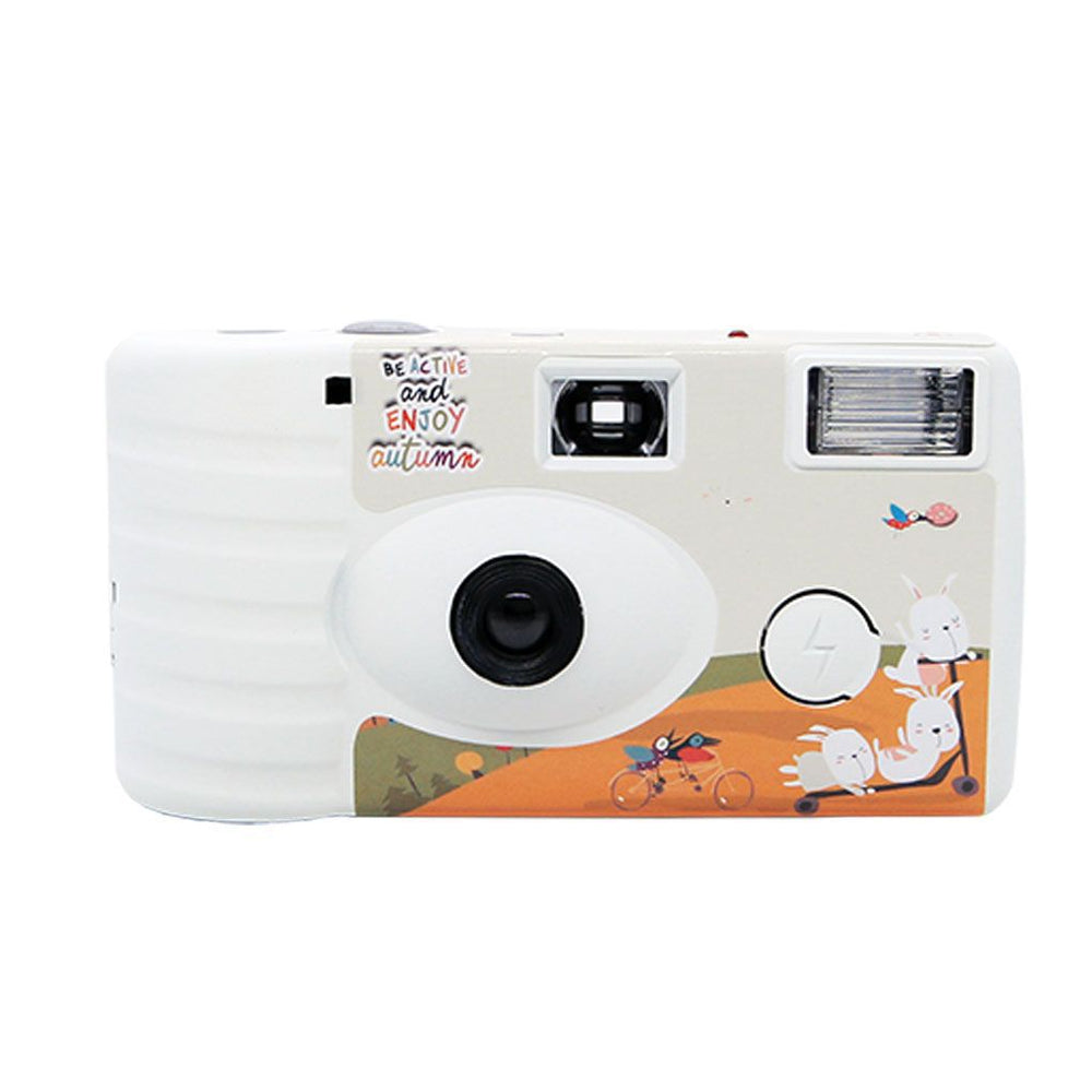 Ros disposable camera - point and shoot, color & b&w, retro film, flash, 24 shots, color film
