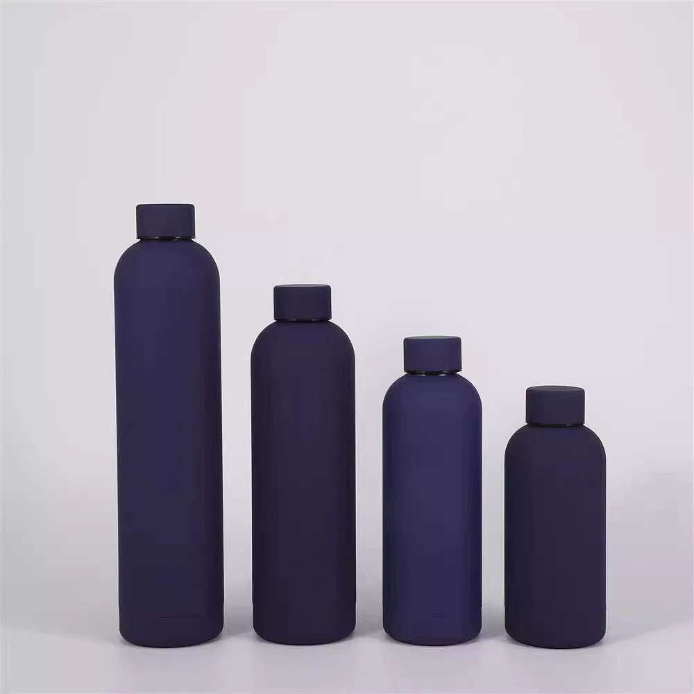 304 double-layer stainless steel thermos cup american large-capacity thermos cup wholesale pure color small mouth bottle customization