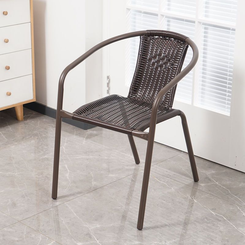 Rattan backrest chair for home chair plastic stool thickened backrest casual chair dormitory for home dining chair mahjong chair