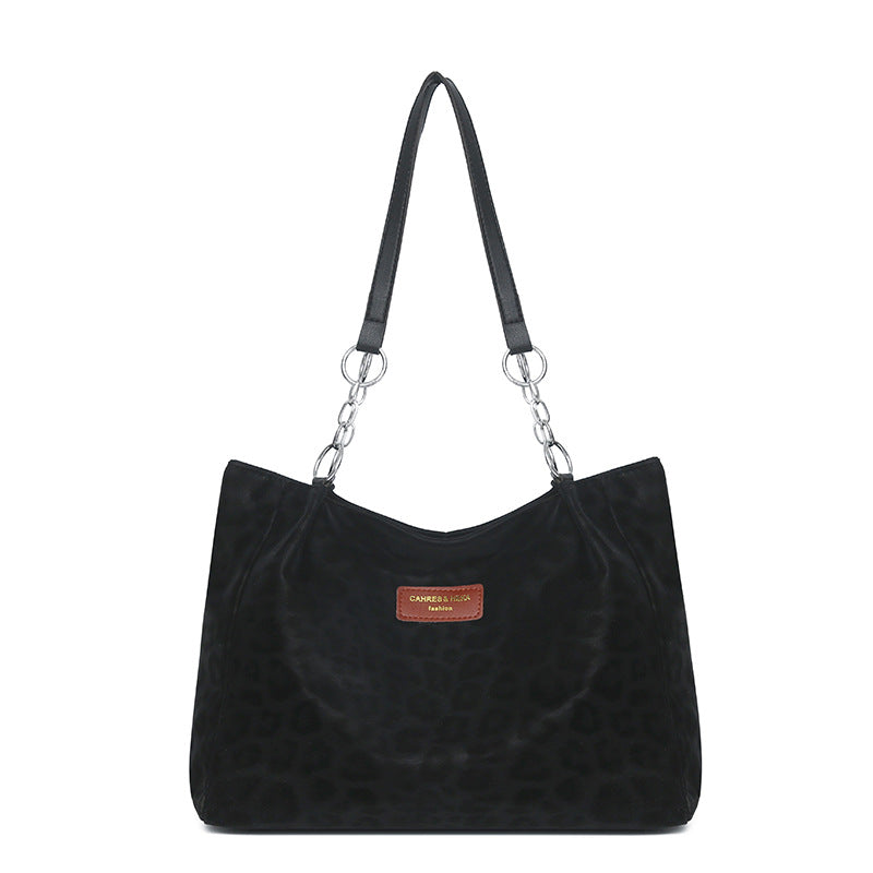 Large capacity shoulder bag 2026 new style minimalist retro casual trendy handbag women's bag versatile commuter tote bag