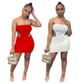European and american cross-border women's fashion:  autumn  street style sexy off-the-shoulder mini dress