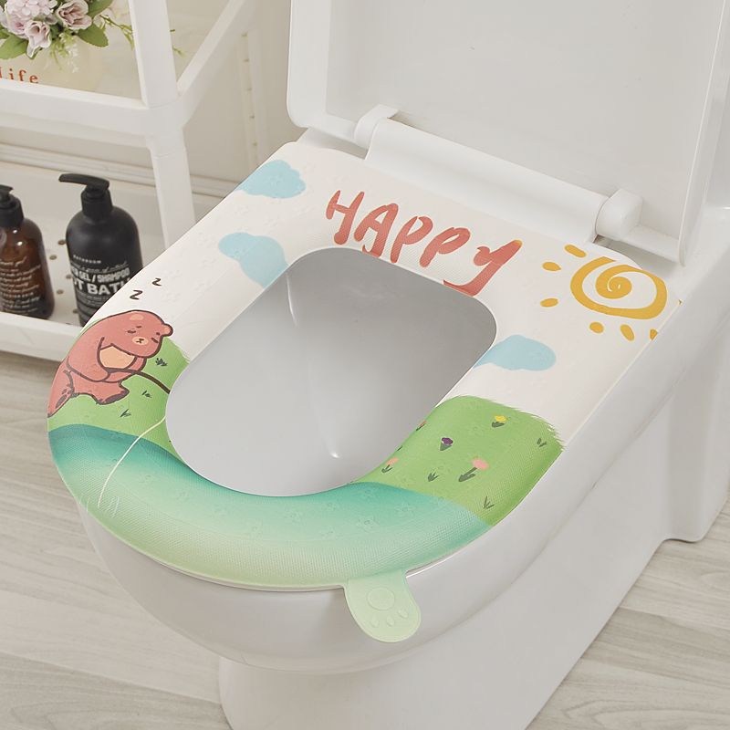 Toilet eva all year roundneutralsummer washable for homewaterproofthickened no-wash adhesive seat cushion toilet cover seat