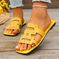Plus size women's summer sandals & slippers -  new collection: square toe beach sandals, versatile flat espadrilles
