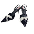 2025 spring new pointed-toe stiletto heel elegant slimming french fashion sexy stunning closed-toe mules women's shoes