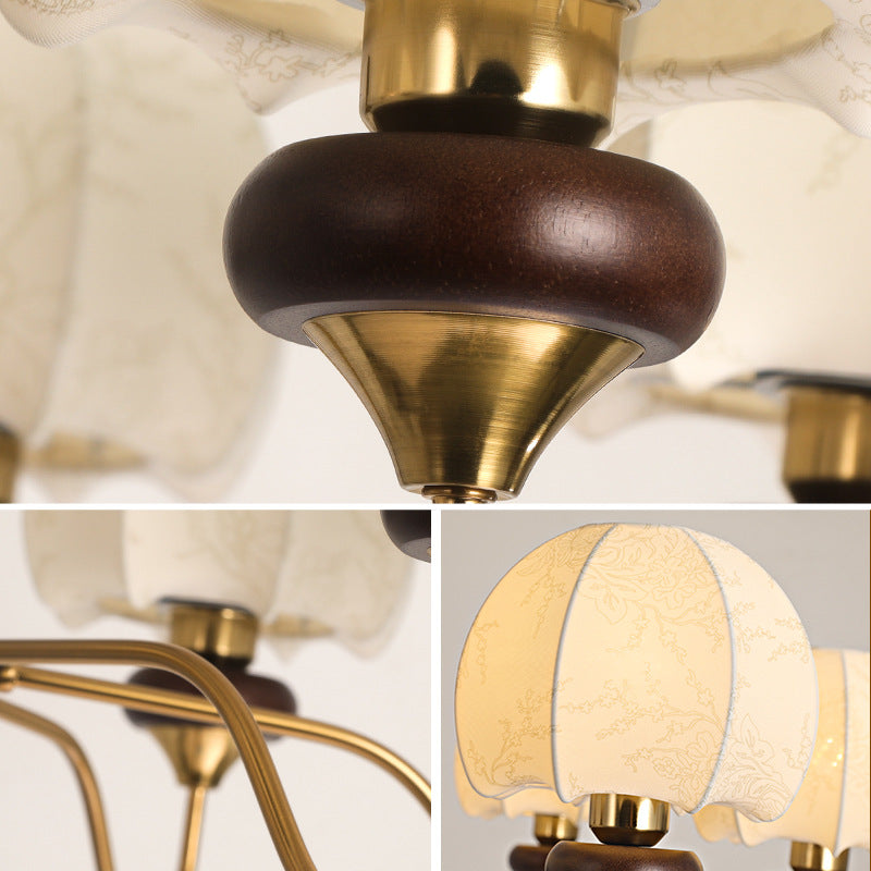 French retro style living room chandelier 2024 new medieval bedroom main light creative Nanyang restaurant lighting E