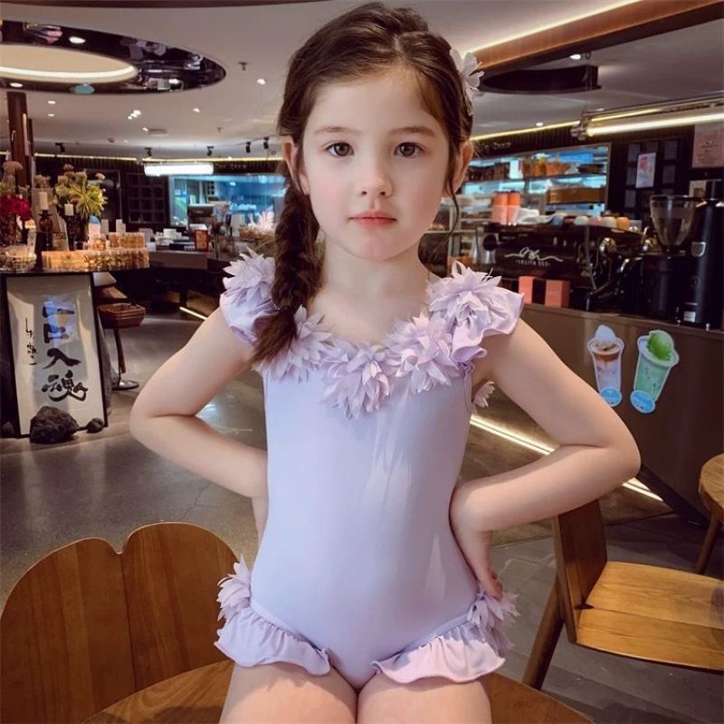Baby girl swimsuit, one and a half years old, summer  new style, fashionable princess one-piece quick-drying swimsuit