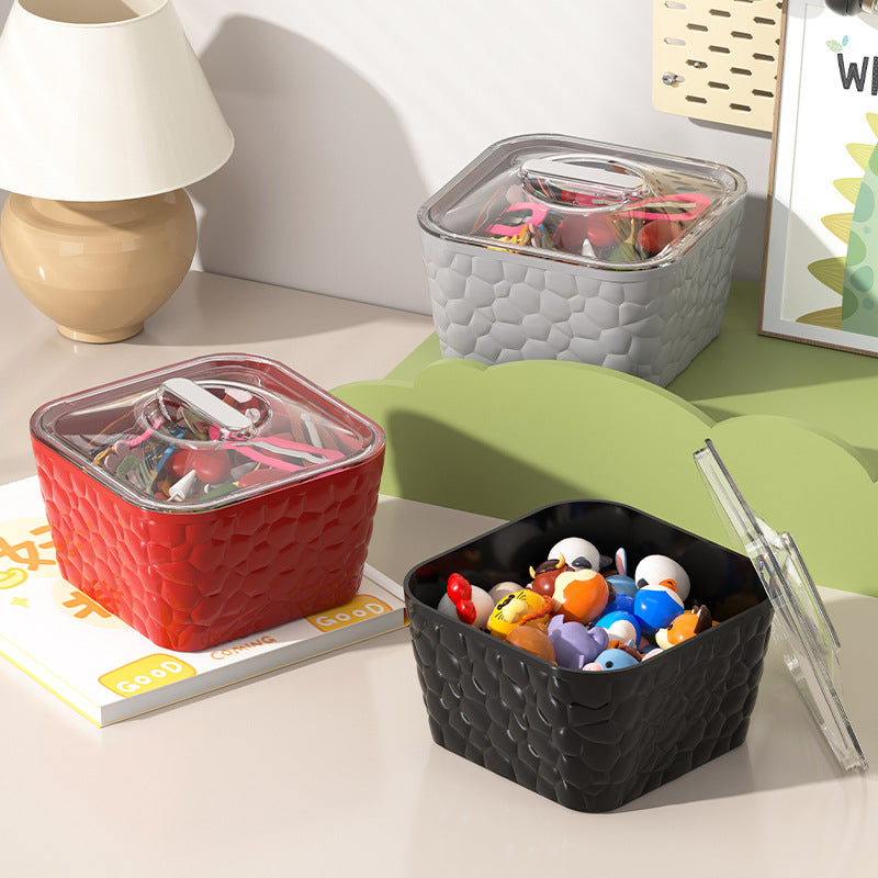Dopamine Storage Box Children's Rubber Band Hand Ornament Box with Lid Girls' Hair Rope Box Hairline Clip Accessories Storage Box