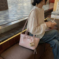 2026 spring new trendy women's bag dopamine minimalist tote bucket bag high-quality versatile large capacity crossbody bag