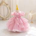 New in stock: toddler formal dress - off-the-shoulder bubble wedding dress, princess gown for baby girls, birthday dress