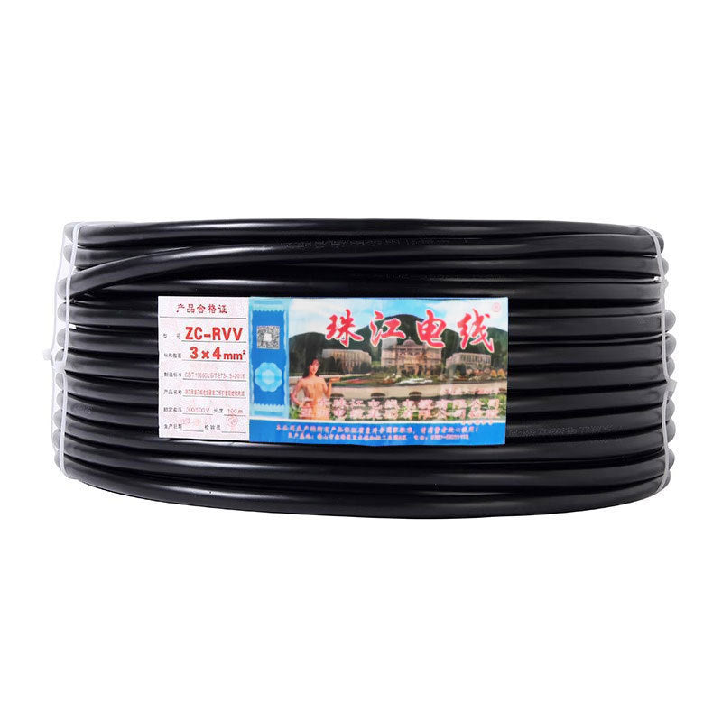 Pearl River wire and cable RVV sheathed wire 2345 core wire square national standard pure copper core power cable safety