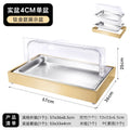 Stainless steel titanium outer frame + bottom basin 6.5cm high + single inner basin solid basin 4cm high + double flip lid (with 3 ice plates)