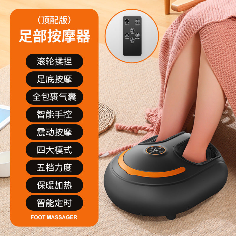 massage foot massage machine english remote control large size multi-function air bag kneading hot compress foot bottom foot massager