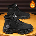 Men's winter martin boots: fleece-lined, warm, trendy, versatile work boots, slip-resistant, durable, thick-soled athletic sneakers
