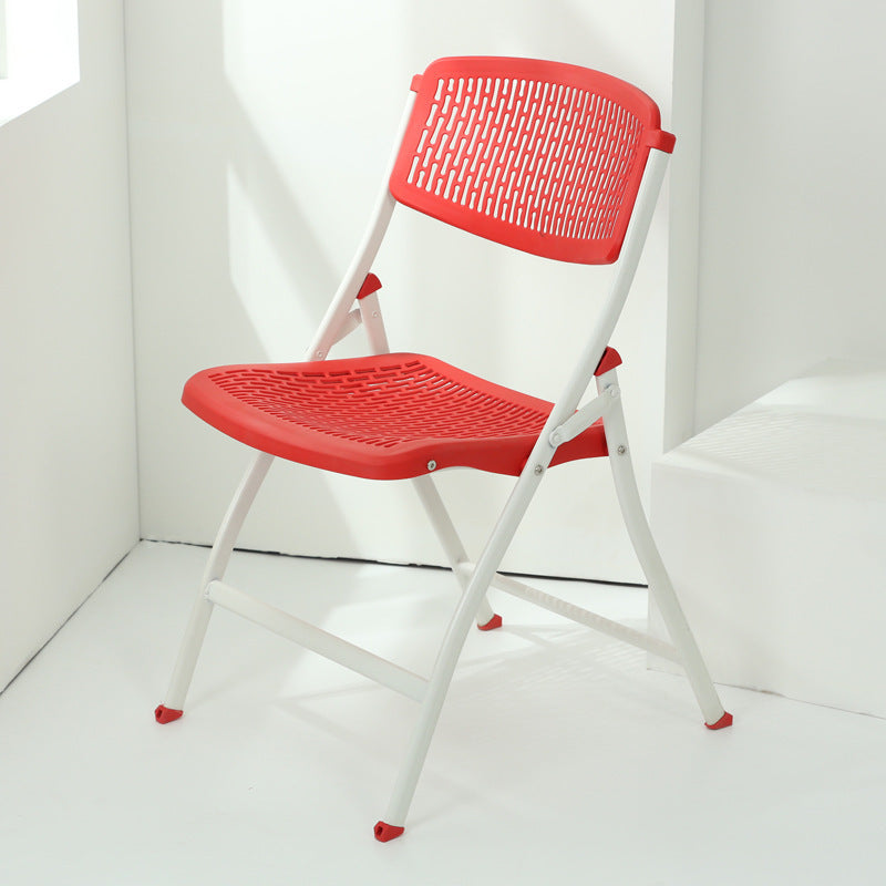 Business office plastic folding chair, exhibition rental hollow backrest foldable computer chair training chair, wholesale