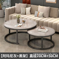 New rock slab nesting coffee table set - modern minimalist luxury living room table for small spaces - trending coffee table