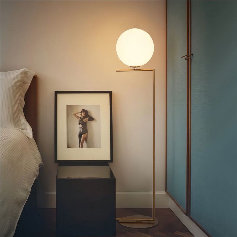 Postmodern floor lamp - bedroom, living room, study - creative & unique gold finish - nordic minimalist style - freestanding