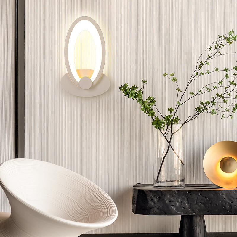 Zhongshan simple modern creative bedroom bedside lamp Nordic aisle living room wall lamp LED corridor background wall wall lamp