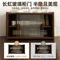 Solid wood dustproof cup holder changhong glass tea set storage cabinet cup water cup coffee cup storage rack desktop storage box